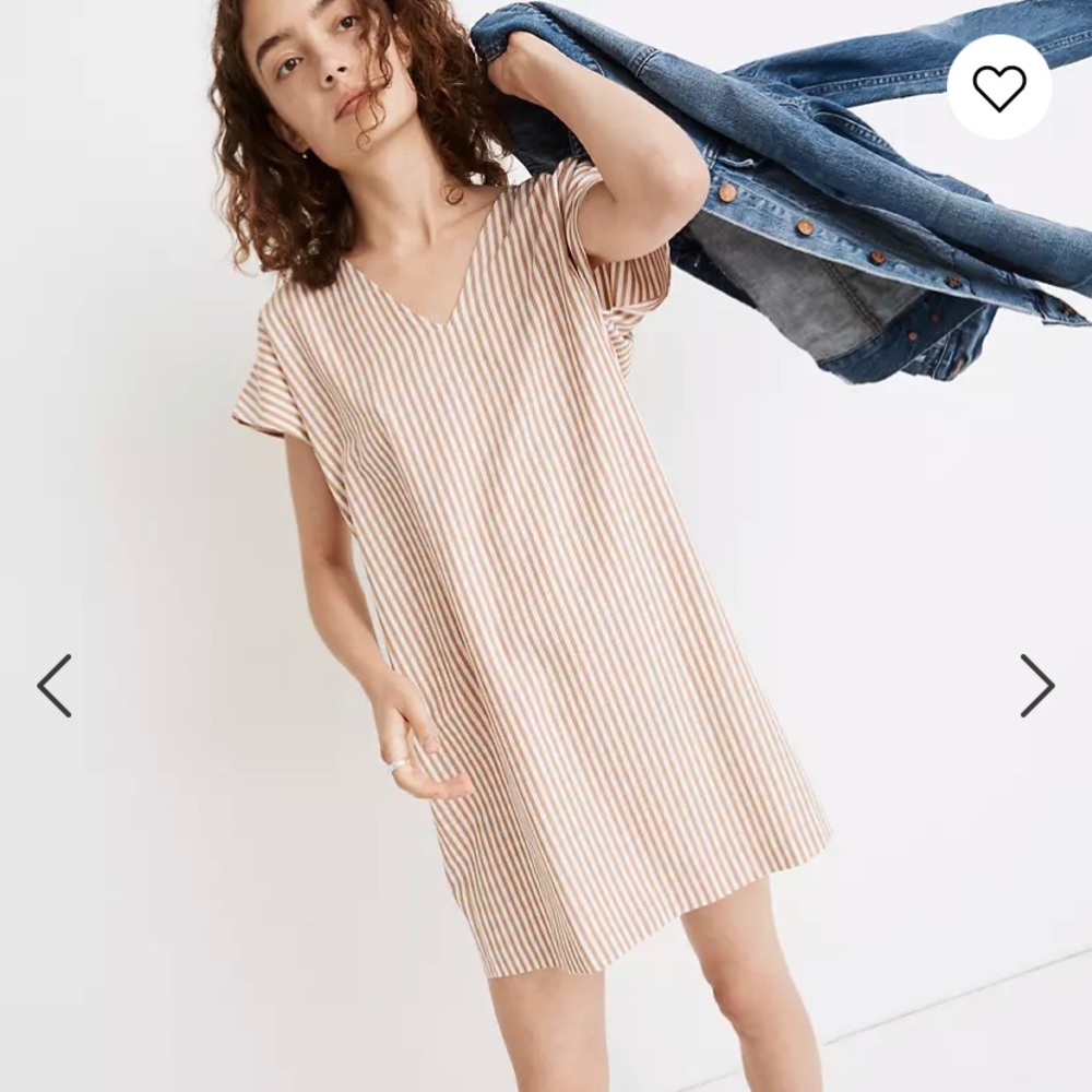 Madewell Button Back Easy Dress in stripe